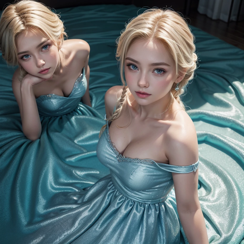 a photography, HD,, photo, woman, beautiful dress ornate, mdjrny-v5, style portrait of a gorgeous blond female in the style of stefan kostic, realistic, half body shot, sharp focus, 8 k high definition, insanely detailed, intricate, elegant, art by stanley lau and artgerm, extreme blur flames background, Princess girl with wing, Blue, Pastel, glitter, dramatic, dreamy, pastel, Watercolor, Whimsical, Delicate, seashell crown, Trending on Artstation, Highly detailed, Intricate, Portrait, digital painting, Fantasy theme, Fantasy robes, Fantasy concept art, Fantasy character art, Smug, Teenage girl, perfect body, full body, dreamy, pastel, Watercolor, Whimsical, Delicate, seashell crown masterpiece, 8k, perfect lighting, , adult, female, cowboy shot, looking at viewer, cinematic lighting, Fawn