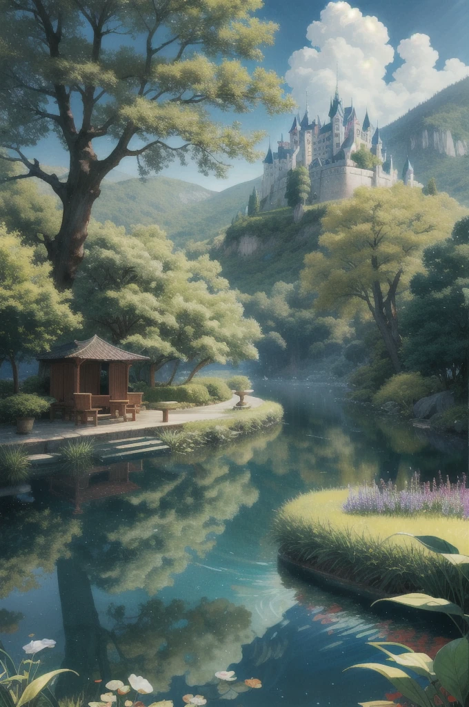 (absurdrez, high resolution, extremely detaild, Human Development Report), work of art, best qualityer, Legend of the city of Mana, 圣Lumiere黎明控制台, Portrait of a place, Nostalgic place, town of Lumiere, detailed paisaje, in a Legend of the city of Mana, Lumiere, Location City, paisaje, professional photos, path town detailed paisaje, detailed back ground