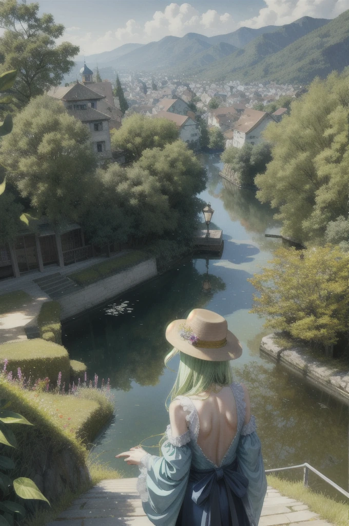 (absurdrez, high resolution, extremely detaild, Human Development Report), work of art, best qualityer, Legend of the city of Mana, 圣Lumiere黎明控制台, Portrait of a place, Nostalgic place, town of Lumiere, detailed paisaje, in a Legend of the city of Mana, Lumiere, Location City, paisaje, professional photos, path town detailed paisaje, detailed back ground