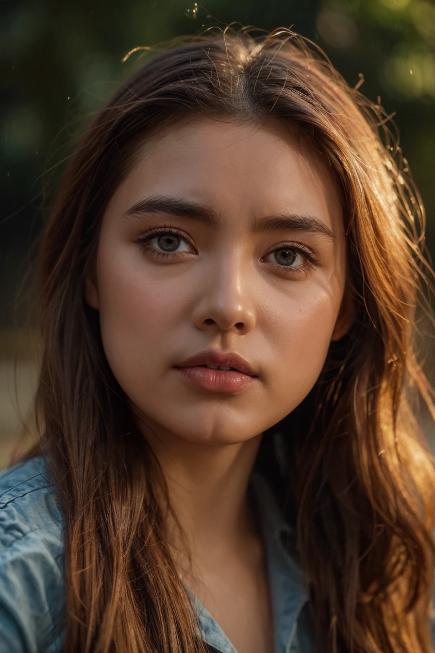 1girl,solo,long hair,Rough skin,(looking at viewer:1.2),wet hair,micro_shorts,dark,polaroid,(depth_of_field:1.5),rainy days,outdoors,street,hair between eyes,moody lighting,Tyndall effect,Cinematic Lighting,night,lamppost,lens flare,available light,rim light,glowing neon lights,curvy,chinese_style,