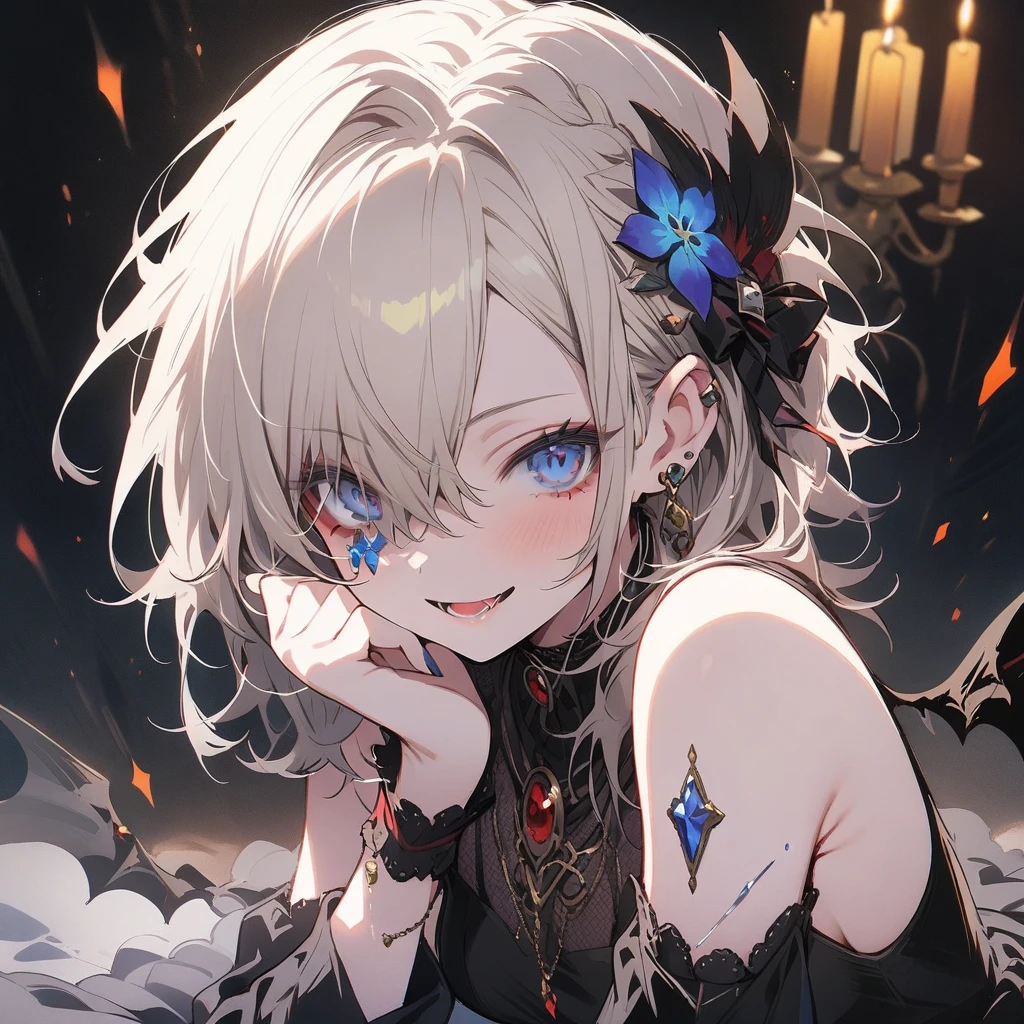 (masterpiece, best quality:1.2), 1girl, solo, Zoe, Re7 End of Zoe, White skin, White hair, Crystals on skin, crystals over eye, white crystals, all white