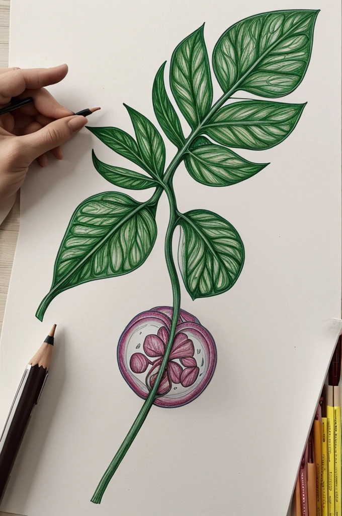 Create a drawing of plant tissue: meristematic or growth embryonic tissue
