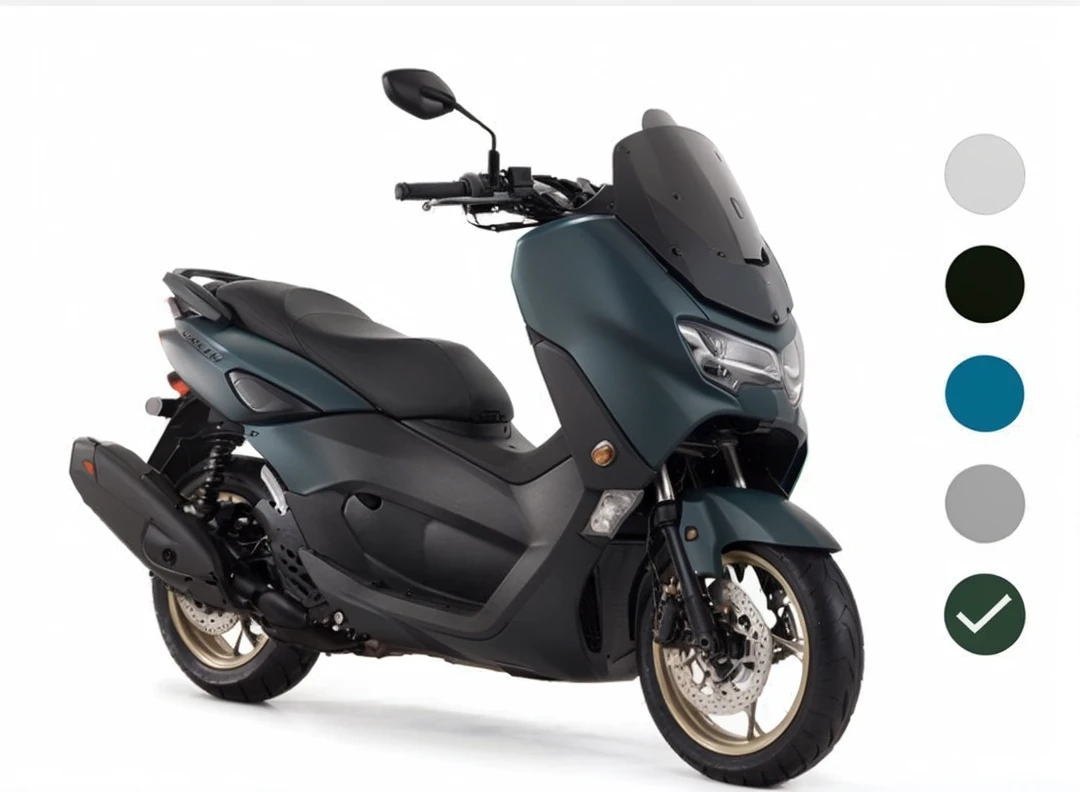 Nmax Connect matte military green with blue wheels