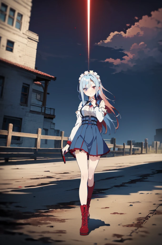 ((split-color hair , red hair , light blue hair)),((sharp focus)),((split-color hair , red hair , light blue hair)),[(cathedral background:1.4)::5],original,(illustration:1.1),(best quality),(masterpiece:1.1),(extremely detailed CG unity 8k wallpaper:1.1), (colorful:0.9),(mid shot:0.95),(full body:1.5),Dynamic angle,(solo:1.2), (girl),((adult)), (detailed beautiful eyes:1.15), (beautiful face:1.15), (glowing red eyes:1.25////),((medium hair)),((split-color hair , red hair , light blue hair)),(high twintails),(chignon),(+perfect hand+:1.21),(Draw an illustration of a gothic girl),(Religious),(slender),(is wearing boots on her feet),((is wearing white maid clothes)),(furious), Lace Off-shoulder ta fashion,beautiful slender woman,high twintails,full body,mini skirt,((split-color hair , red hair , light blue hair)),((black long boots)),((mini skirt)),((adult)),((dynamic angle)),((split-color hair , red hair , light blue hair)),((split-color hair , red hair , light blue hair)),((black long boots)),((black long boots)),((split-color hair , red hair , light blue hair)),((split-color hair , red hair , light blue hair)),