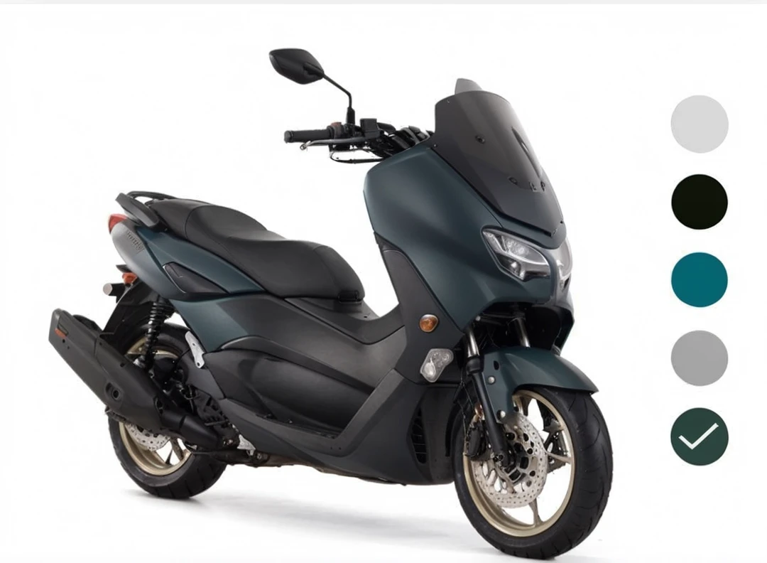 Nmax Connect matte military green with dark blue wheels