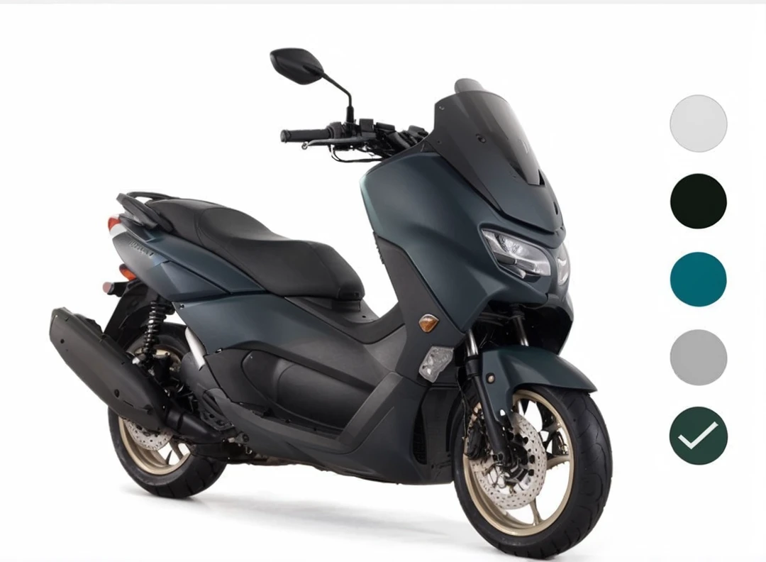 Nmax Connect matte military green with dark blue wheels
