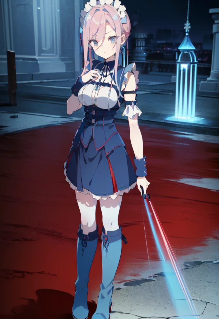 ((split-color hair , red hair , light blue hair)),[(cathedral background:1.4)::5],original,(illustration:1.1),(best quality),(masterpiece:1.1),(extremely detailed CG unity 8k wallpaper:1.1), (colorful:0.9),(mid shot:0.95),(full body:1.5),Dynamic angle,(solo:1.2), (girl),((adult)), (detailed beautiful eyes:1.15), (beautiful face:1.15), (glowing red eyes:1.25////),((medium hair)),((split-color hair , red hair , light blue hair)),(high twintails),(chignon),(+perfect hand+:1.21),(Draw an illustration of a gothic girl),(Religious),(slender),(is wearing boots on her feet),((is wearing white maid clothes)),(furious), Lace Off-shoulder lolita fashion,beautiful slender woman,high twintails,full body,mini skirt,((split-color hair , red hair , light blue hair)),((black long boots)),((mini skirt)),((adult)),((dynamic angle)),((split-color hair , red hair , light blue hair)),((split-color hair , red hair , light blue hair)),((black long boots)),((black long boots)),((split-color hair , red hair , light blue hair)),((split-color hair , red hair , light blue hair)),