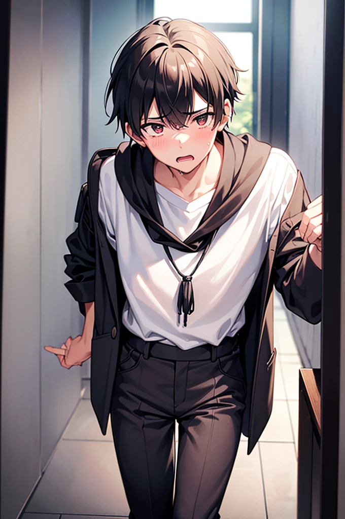 Japanese student style,,cool,,,A refreshing, athletic man,Still a virgin,,,boy,,,boys,,,With a confused look,,,,,why!?why!?,,Myの男が盗られた,(Sudden castration in everyday life:1.3),(Complete castration:1.3),A major failure in becoming an adult male,,Castrated male,,,Male end,,Super manly is slowly declining,,Sexual sensitivity rises sharply,,Body modification,Absurd,,Tall,The male protagonist,My,Spiked Hair,charm,Slim figure,19.9 years old,,Smooth,Skin texture,Functional beauty,shine,Breeze,A speck of dust,Natural light,face,hand,eye,blush,tears,,,Saliva,,,Accuracy,,Ultra correct,Biological,Excellent detailed anatomy,4K,8k,Highest quality,Male Focus,,Depth of written boundary,Character Portrait,Black Hair,Punctuality,Boy-centered,