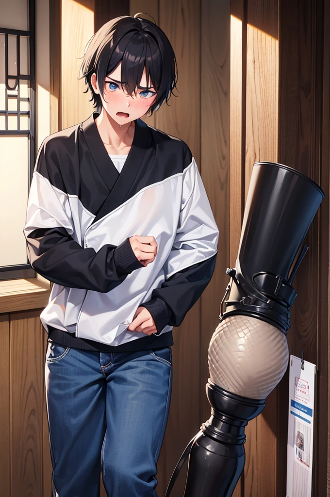 Japanese student style,,cool,,,A refreshing, athletic man,Still a virgin,,,boy,,,boys,,,With a confused look,,,,,why!?why!?,,Myの男が盗られた,(Sudden castration in everyday life:1.3),(Complete castration:1.3),A major failure in becoming an adult male,,Castrated male,,,Male end,,Super manly is slowly declining,,Sexual sensitivity rises sharply,,Body modification,Absurd,,Tall,The male protagonist,My,Spiked Hair,charm,Slim figure,19.9 years old,,Smooth,Skin texture,Functional beauty,shine,Breeze,A speck of dust,Natural light,face,hand,eye,blush,tears,,,Saliva,,,Accuracy,,Ultra correct,Biological,Excellent detailed anatomy,4K,8k,Highest quality,Male Focus,,Depth of written boundary,Character Portrait,Black Hair,Punctuality,Boy-centered,A guy who is popular with girls,