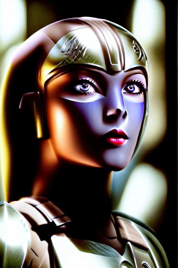 a ((female twi'lek ))mandalorian, beautiful detailed eyes, beautiful detailed lips, extremely detailed face, long eyelashes, mandalorian armor, sci-fi, cinematic lighting, dramatic, epic, intricate details, hyper-realistic, 8k, high-quality, photorealistic