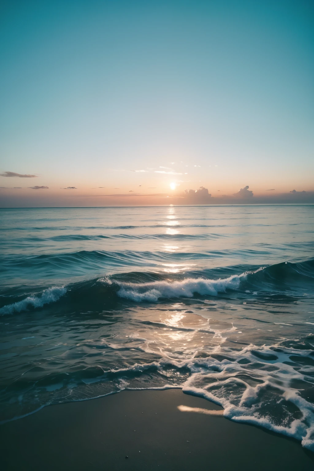 Ocean lofi calm, Landscape without character