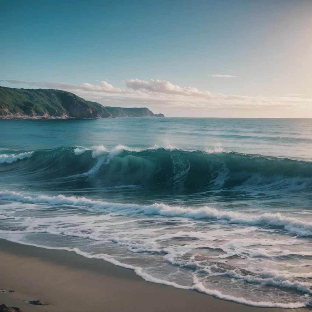 Ocean lofi calm, Landscape without character
