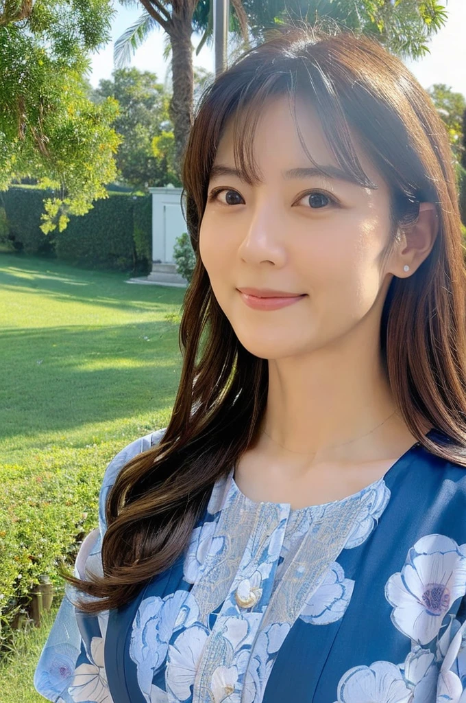 ((Highest quality)), ((masterpiece)), (detailed),Perfect Face,Japanese,Landscape Mature Woman,Upper Body