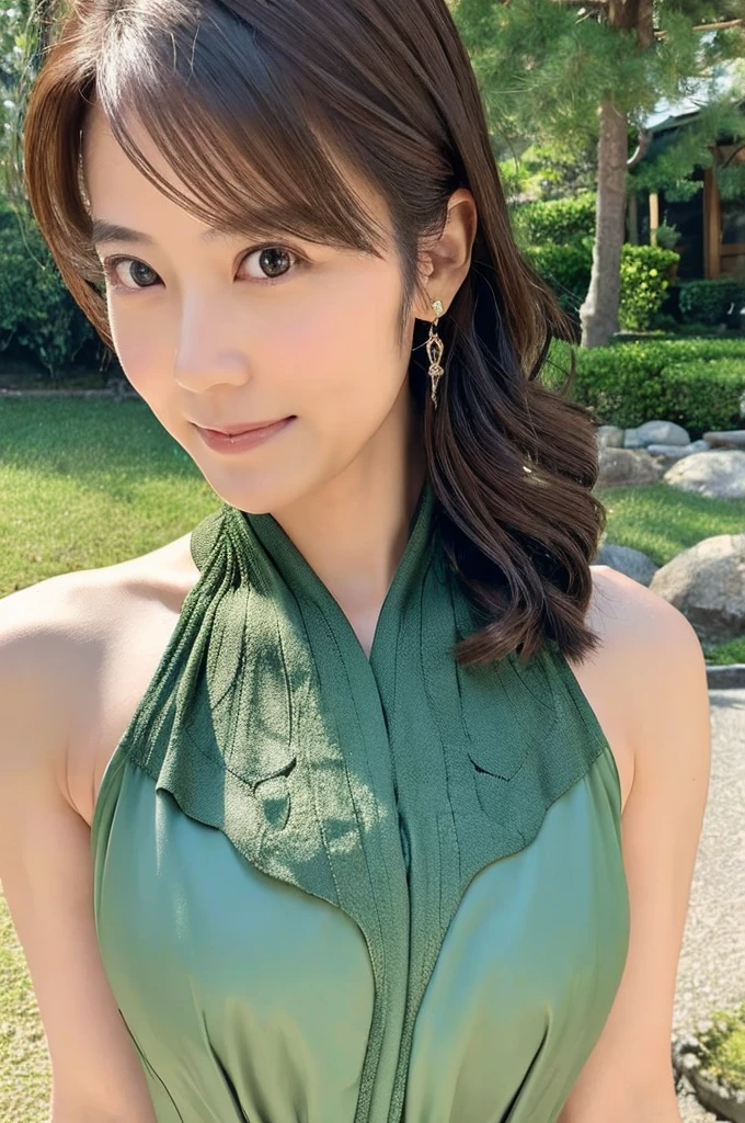 ((Highest quality)), ((masterpiece)), (detailed),Perfect Face,Japanese,Landscape Woman,Upper Body