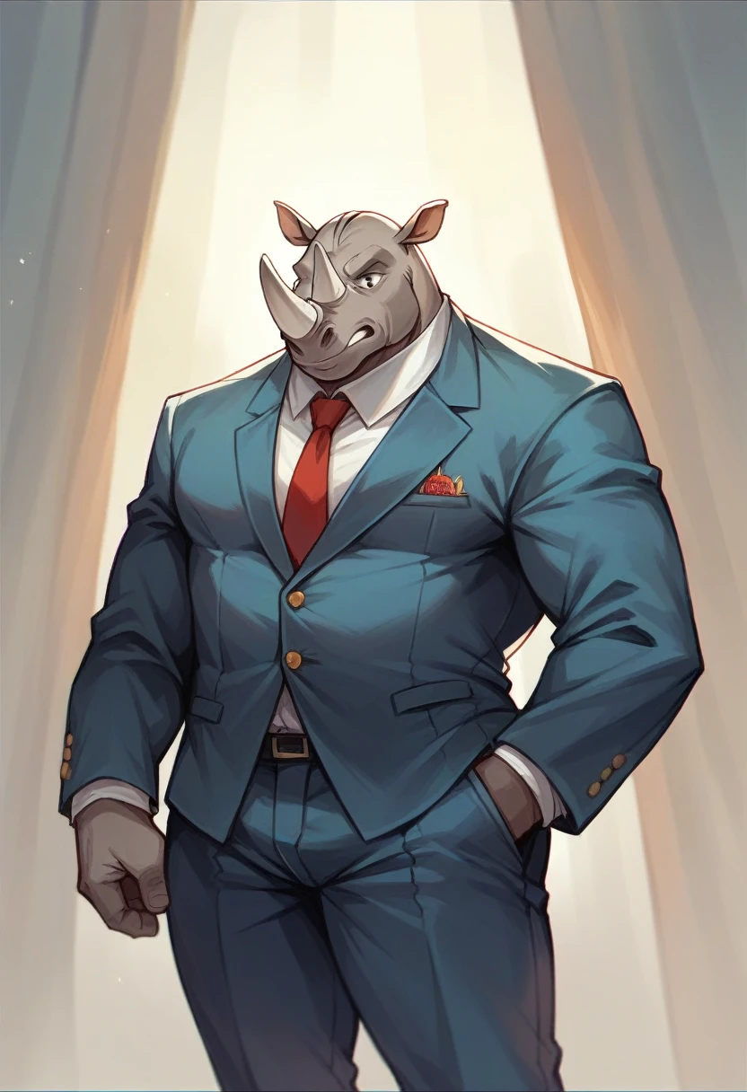 rhinoceros in suit