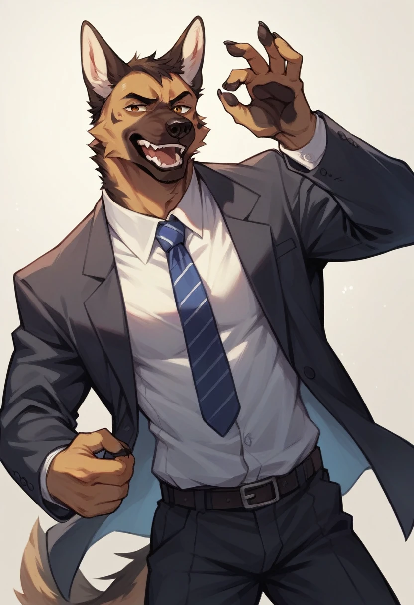 German Shepherd in a suit