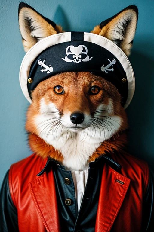 Furry fox with pirate hat