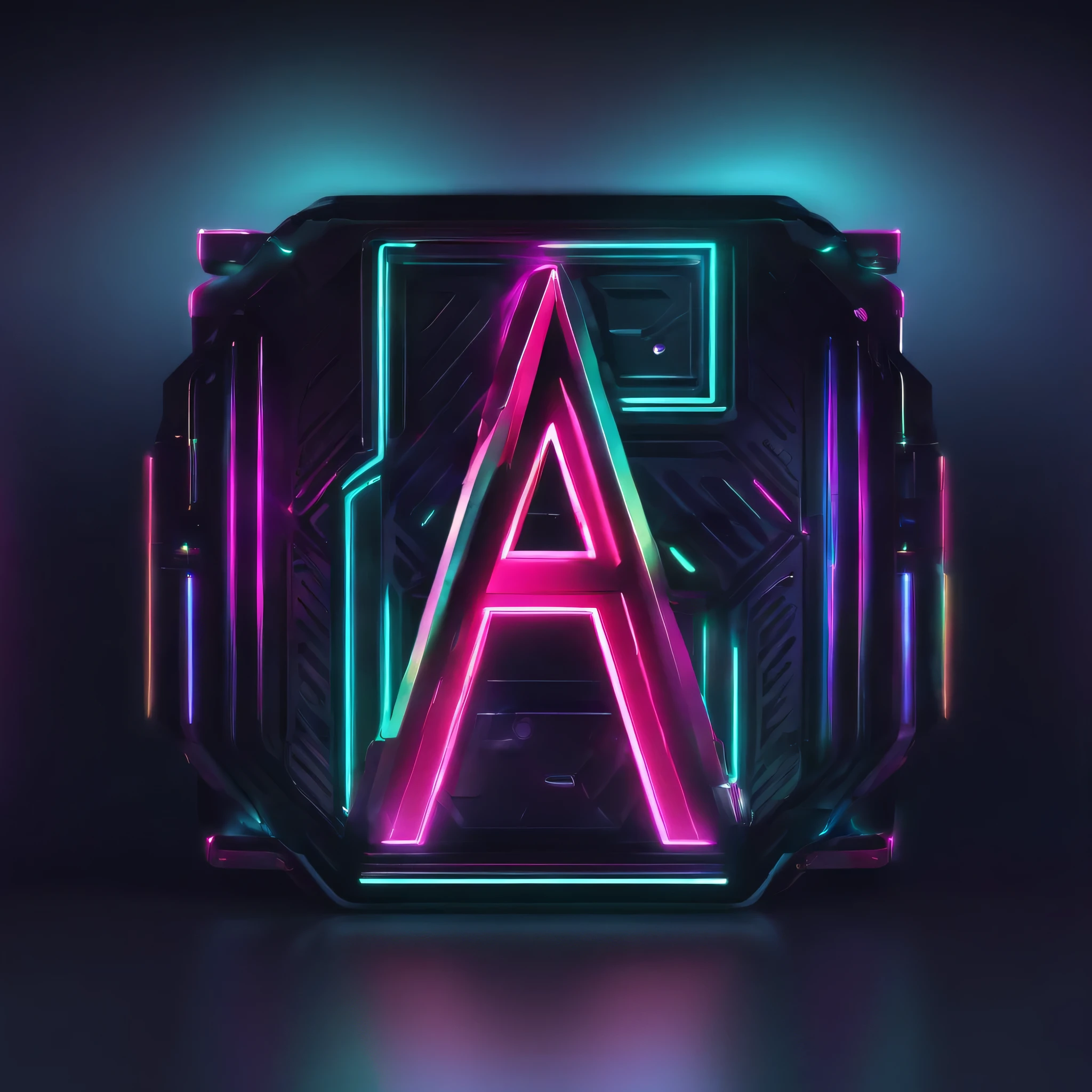 Logo for YouTube with letters "a, d, E y S", hip hop style, cyberpunk y Neon