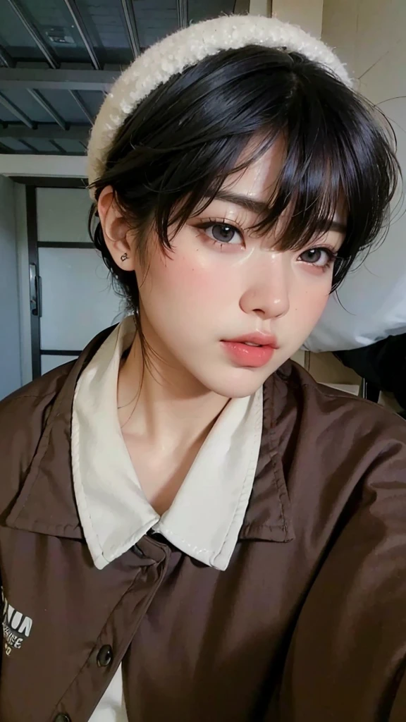 1girl, green dress, beautiful detailed eyes, beautiful detailed lips, extremely detailed eyes and face, longeyelashes, adorable bangs, brown hair, elegant, serene, natural lighting, warm color tones, soft focus, portrait, cinematic, highly-detailed, (best quality,4k,8k,highres,masterpiece:1.2),ultra-detailed,(realistic,photorealistic,photo-realistic:1.37)