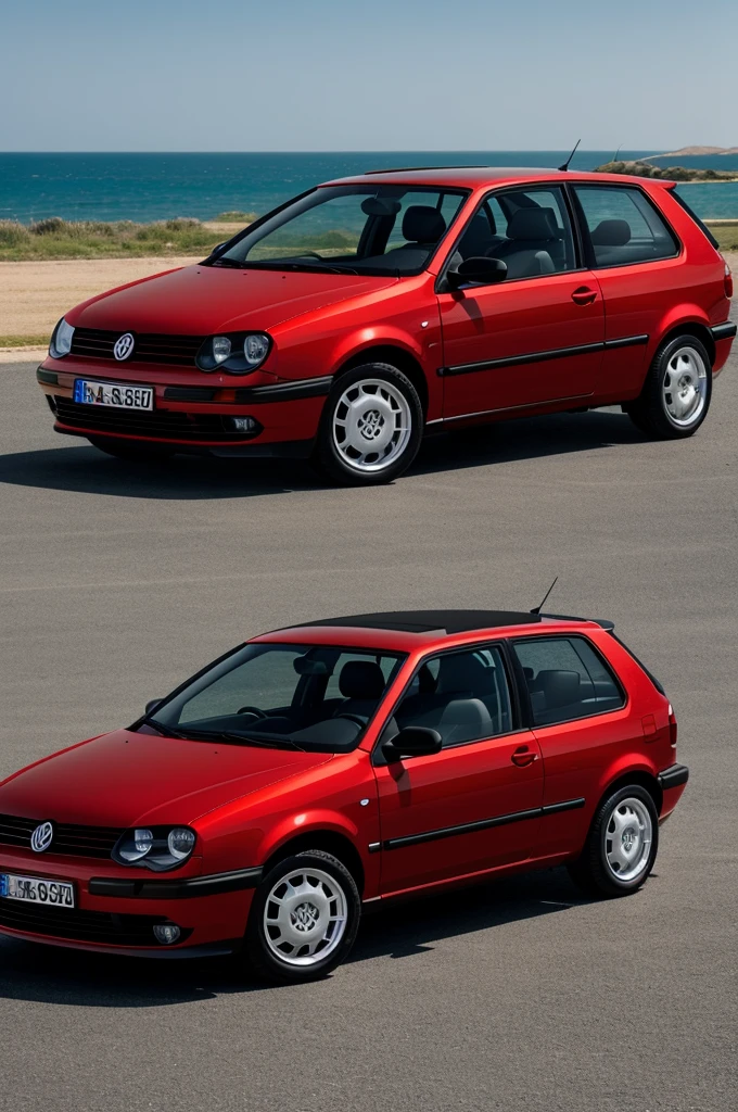 A red VW Golf 95 A3 model
