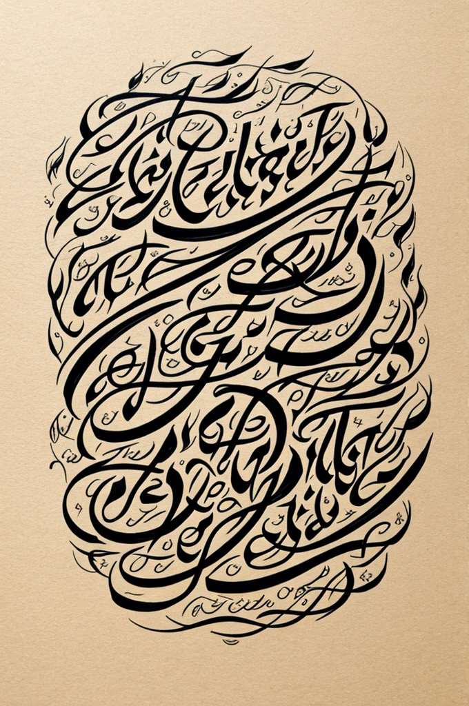 Word painting with the calligraphy Sketsa Ramadhan and saying After dinner
