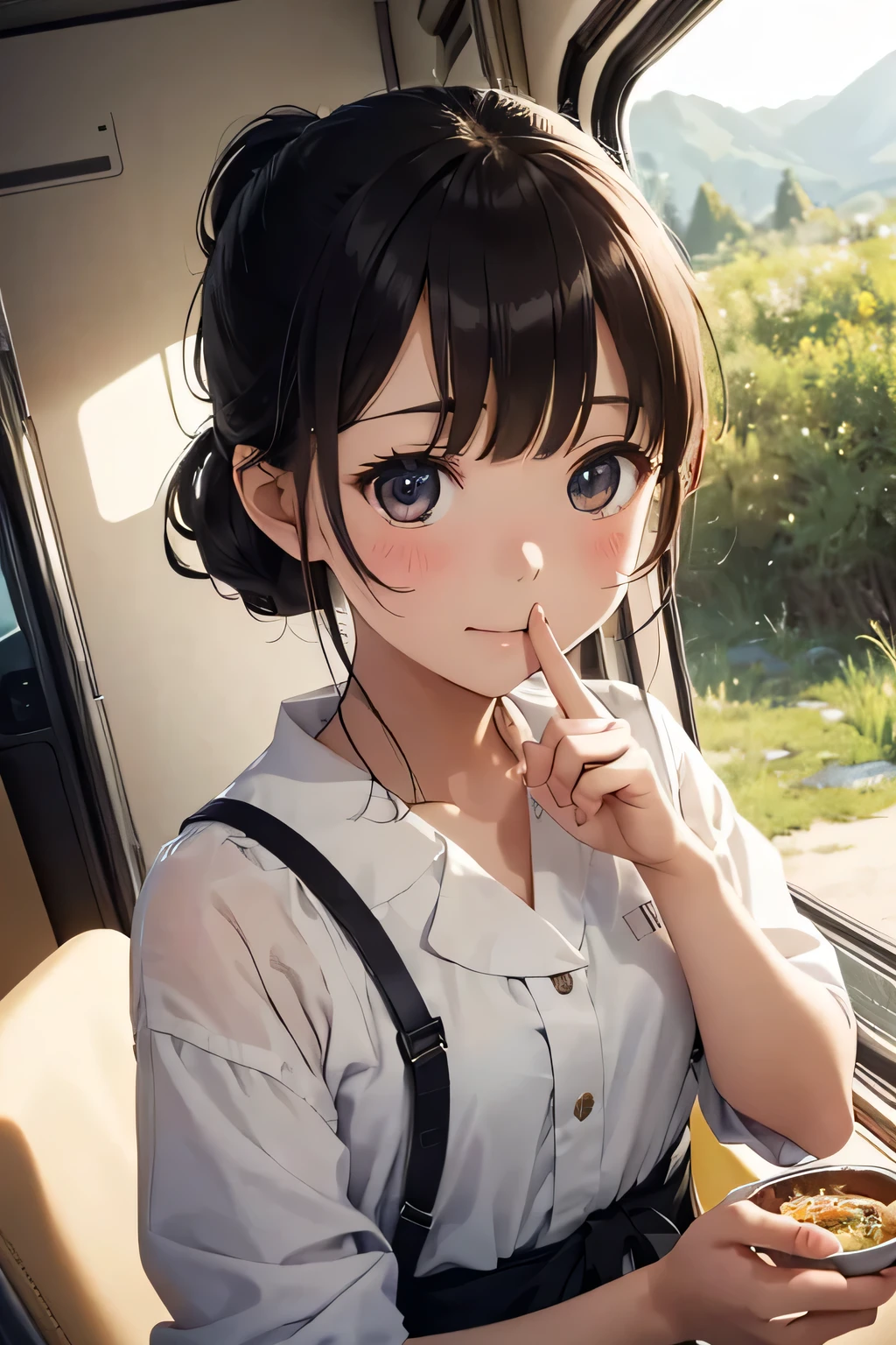 Highest quality、High resolution、Detailed Background、(Beautiful face in every detail:1.4)、Anatomically correct、(Normal number of fingers:1.2)、(Detailed facial expressions)、(Detailed eyes:1.2)、Teenage beauty、cute hair color、Braided Ponytail、Braided bob cut、A fun atmosphere、camper、Pure curiosity and the anticipation of adventure、cute gesture、

(友達とcamperでの旅行する少女たち:1.5)、

Excited faces of everyone、The fun begins、The view from the window、with everyone「beautiful!」and praise、The anticipation of adventure sparkles in the eyes of those who gaze ahead.、with everyone eating bento、Memorable taste、Have fun with the conversation、Once we arrived at the campsite we started pitching our tents.、Working together、Our hearts are in sync、Blissful time in nature、In a small adventure、Friends who share the same heart、Filled with fun and excitement、camperの旅は続く、cute
