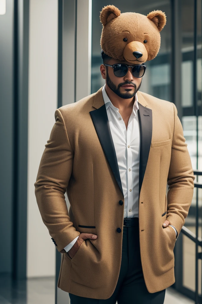 crew cut, (((full body))), (((landscape))), mature man, [slightly fat], asian man, rounded face, brown eyes, ((rounded face)), glasses, balding, 1boy, Solo, (big shoulders), (((stubbles, Short beard))), there is a man in a suit with horns on his head, masterpiece anthro portrait, furry character portrait, commission for high res, anthropomorphic furry art, anthropomorphic wolf male, epic and classy portrait, furry fantasy art, anthro art, a minotaur wolf, very very beautiful furry art, dapper dream demon, furry art