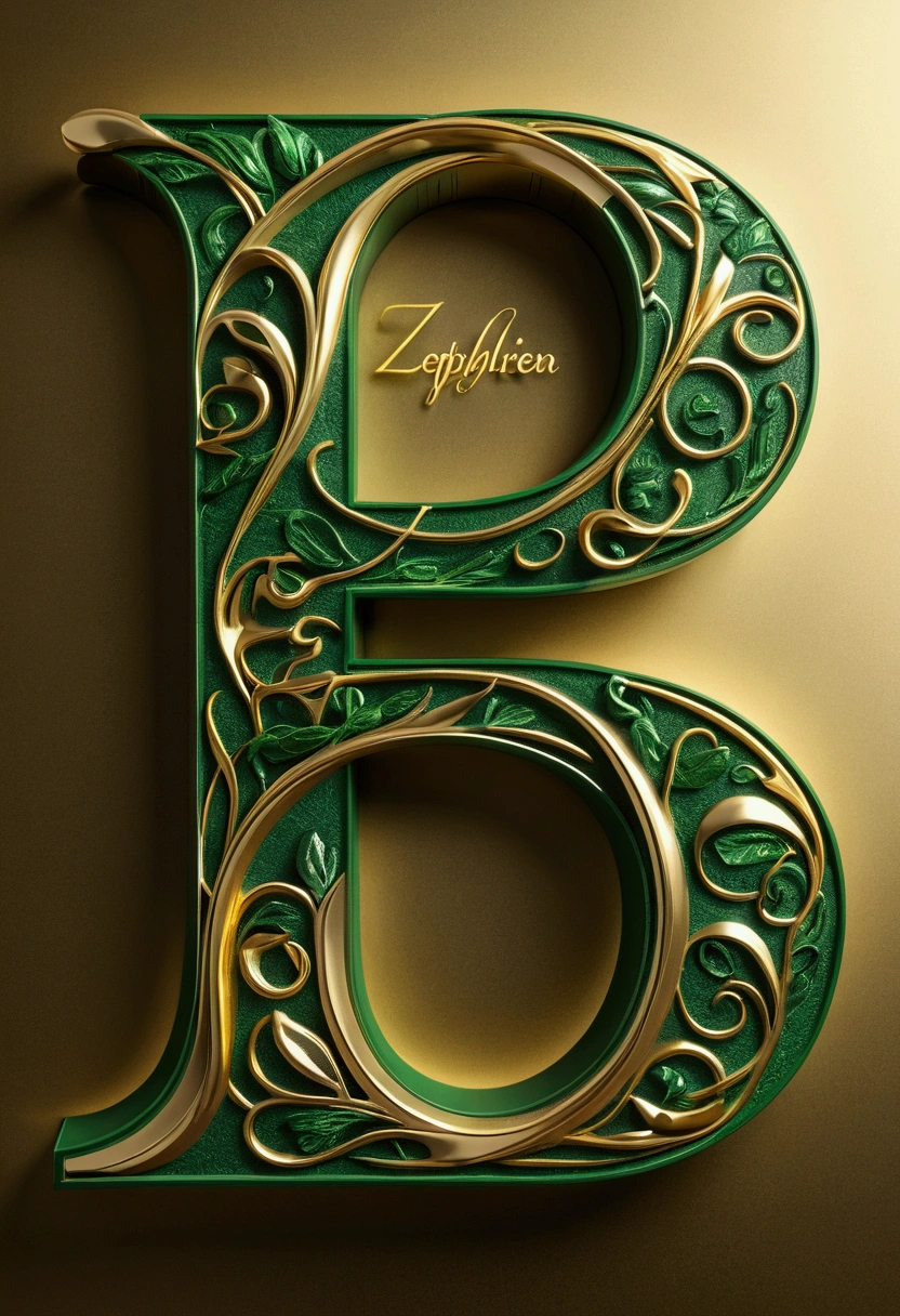 title " Zephyrelen " in cursive font with gold and green letters