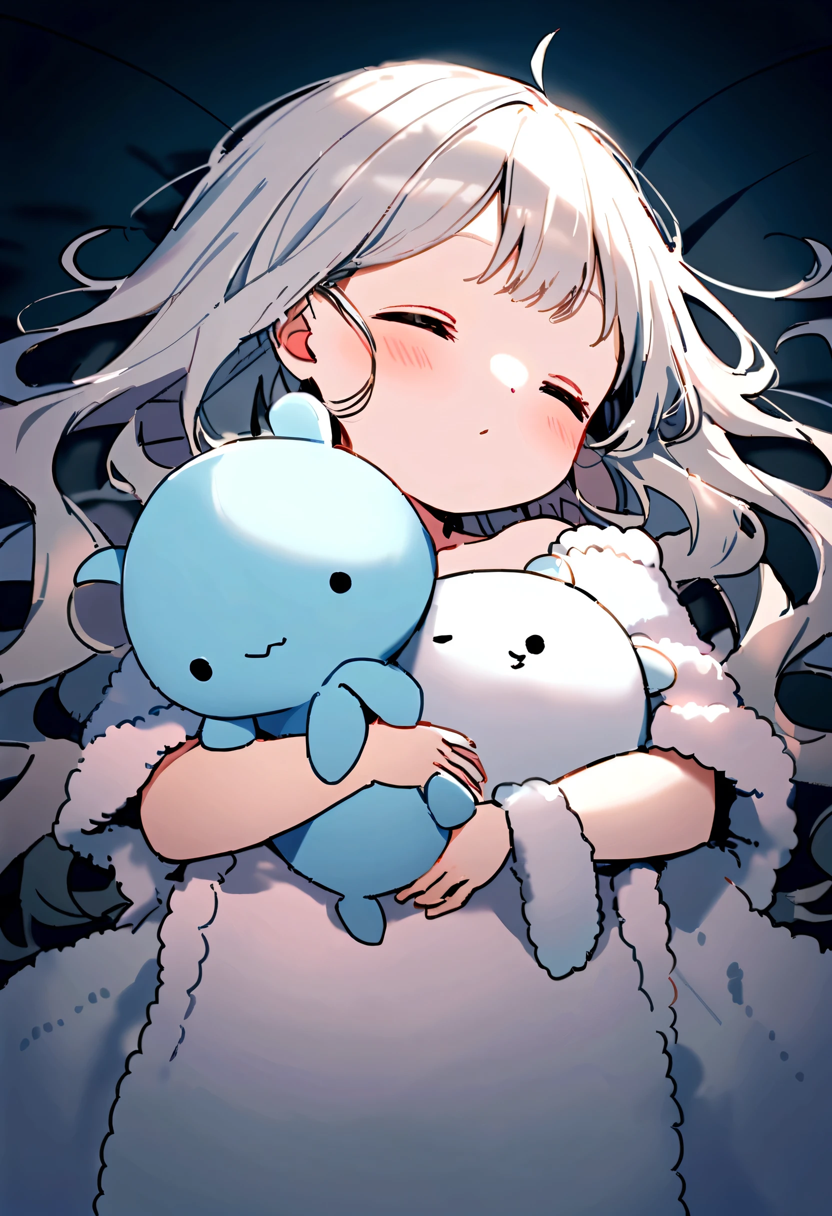 seal baby Small stuffed animals fluffy Towel raw Sleeping with a girl with long permed hair
