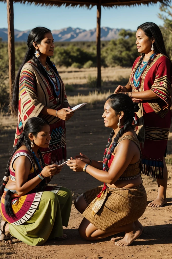 Indigenous women making proposal
