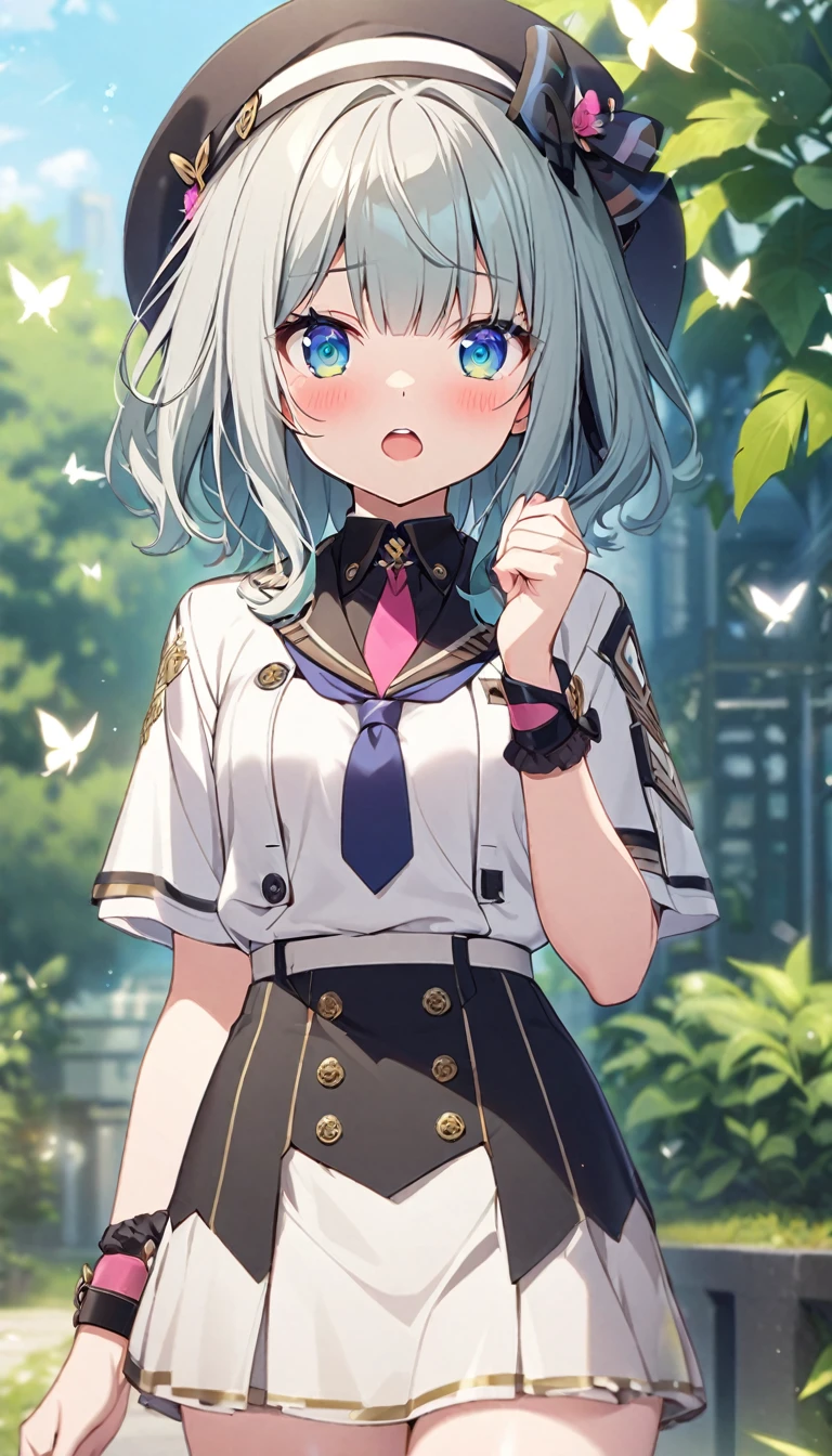 Butterflies are flying、1girl, stylish, stylish code