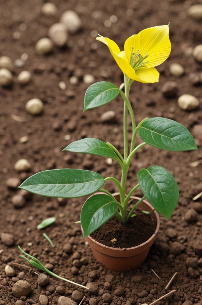 Germinated small plant
