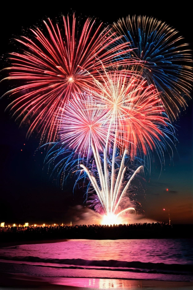 Seaside Fireworks Festival Rally Beach Fireworks Festival