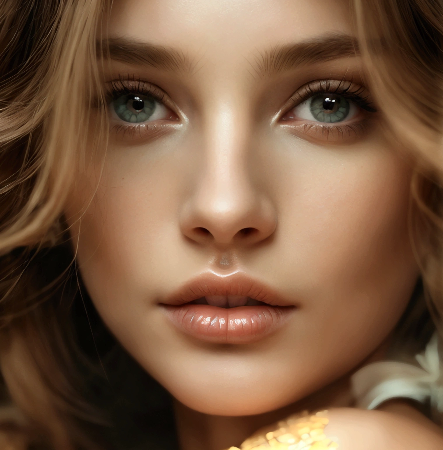 beautiful detailed eyes, beautiful detailed lips, extremely detailed eyes and face, long eyelashes, 1 naked woman, Gabrielle Gucci, full body, sensual, graceful pose, flawless skin, glowing skin, detailed facial features, high fashion, luxury, glamour, soft lighting, warm color palette, cinematic, dramatic lighting, photorealistic, 8k, best quality, masterpiece, ultra-detailed, realistic, photo-realistic