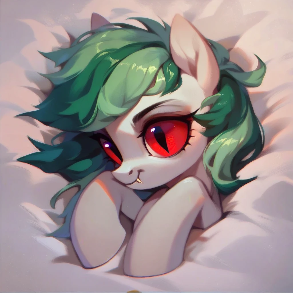 score_9, score_8_up, score_7_up, score_6_up, score_5_up, score_4_up, green_hair, Pony, red_eyes, sleep_eyes, Vampire_pony.