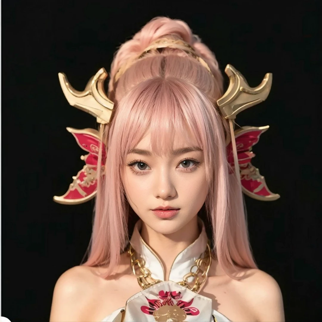 Girl with pink hair 