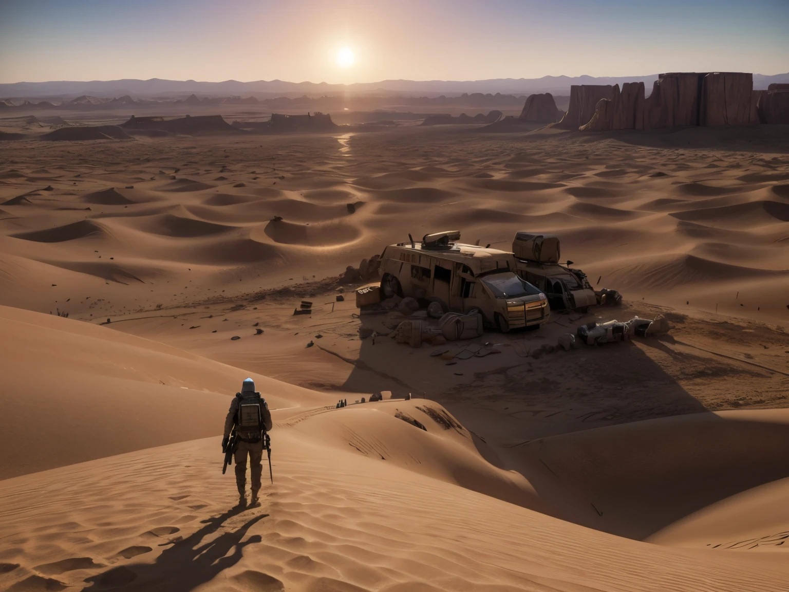 desert in a post apocalyptic world