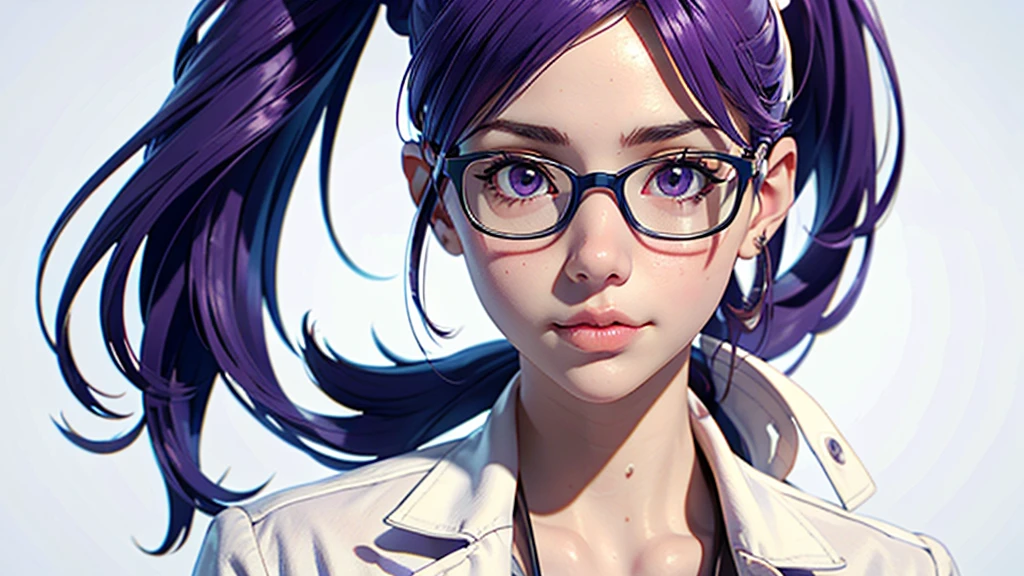 Create an image of a real nerd girl, like really really nerdy, the nerdiest the better,