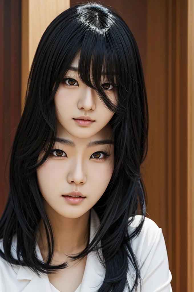 A manhwa character
Should be like Kim Shin from the December manhwa,
With black hair and slanted eyes.