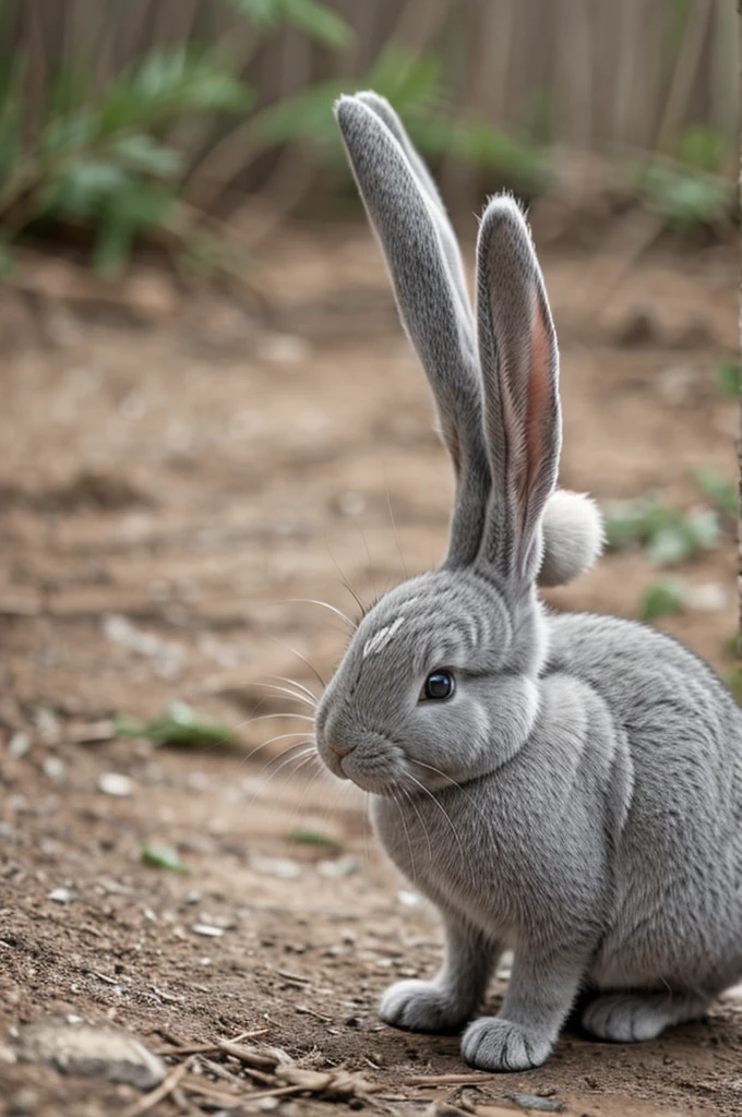 gray bunny 
