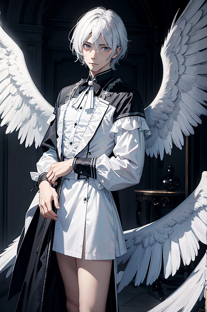 Homme ambivalent, devil, dark, angel, white wings