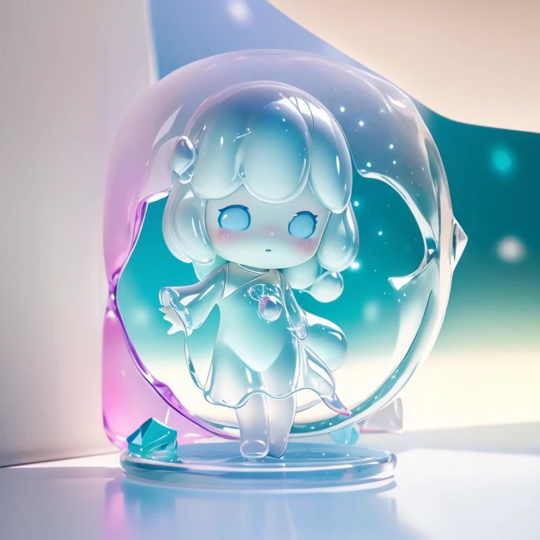 out-of-body girl、pass through the wall、Crystal clear body、pastel space
