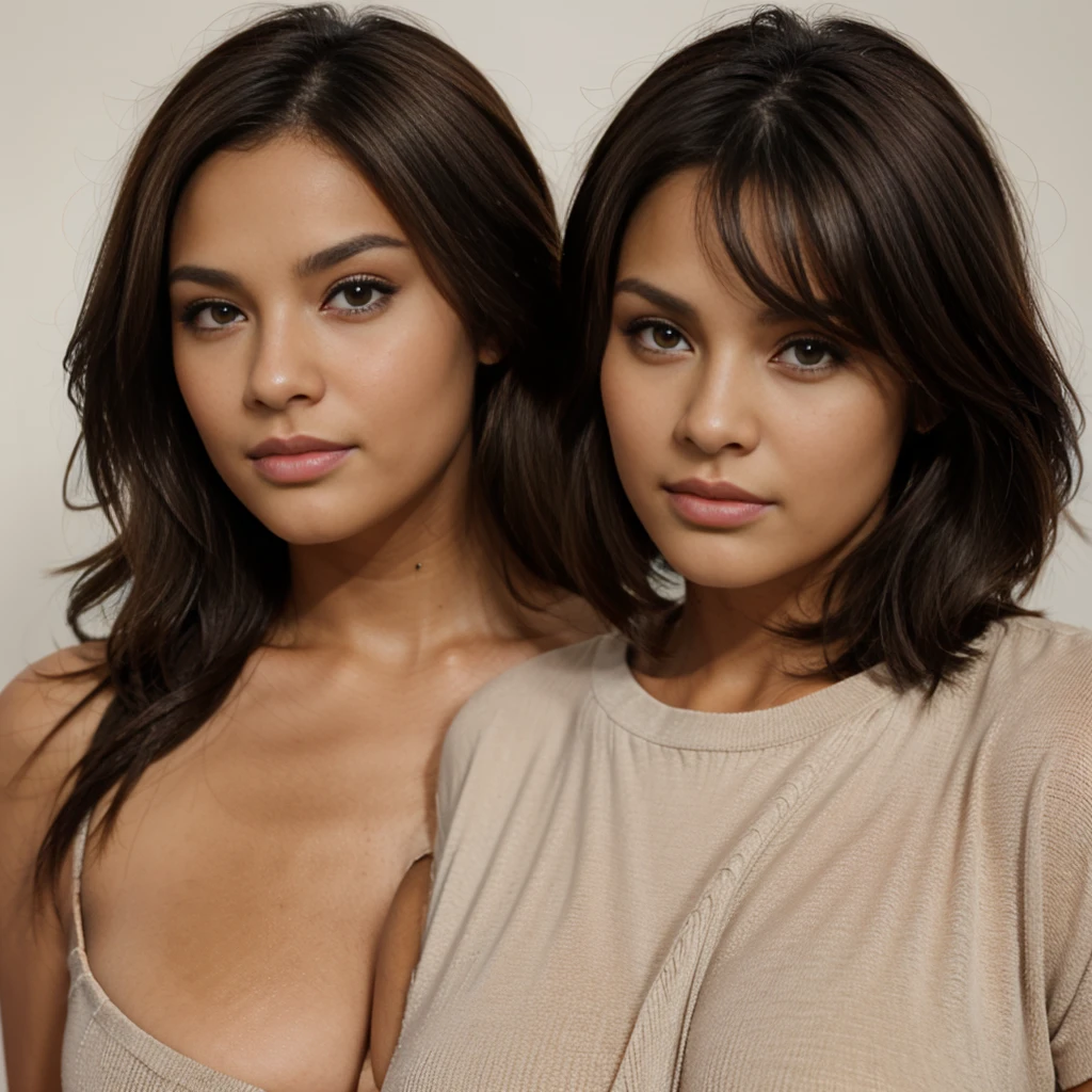 brune, tanned, slick hair, Brown eyes