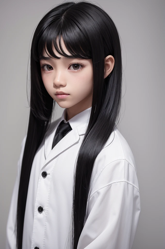 Boy Hair: short straight wavy eyes: black skin:white 3D 13 years tall