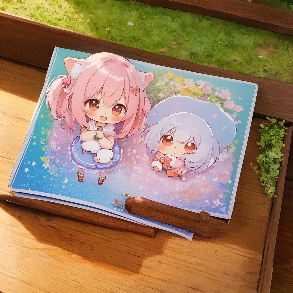 (masterpiece)), ((best quality)), (ultra-detailed), ((kawaii)), cute, (lovely), illustration, anime style, (chibi:1.2), Mysterious small animal I have never seen before, (Small creatures)