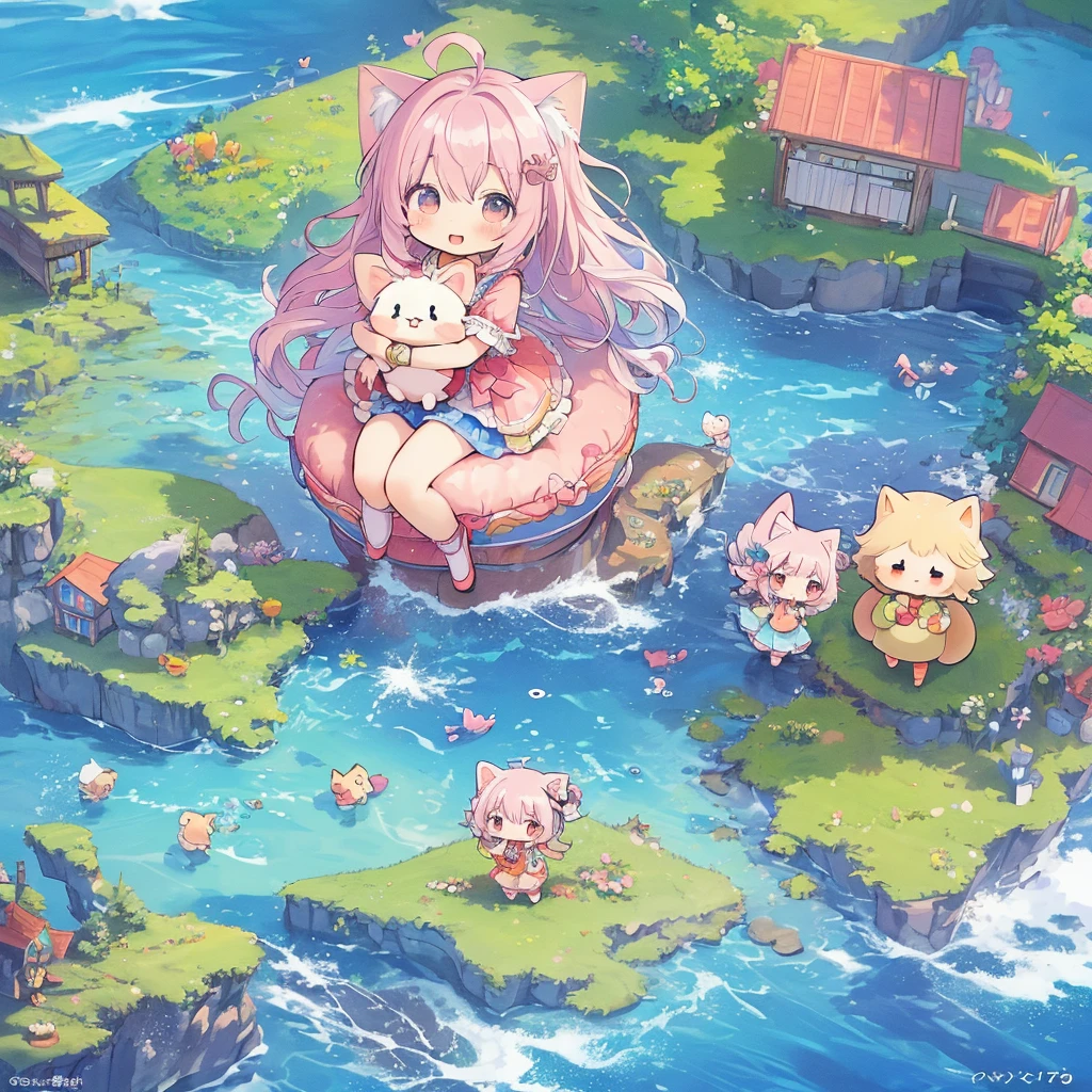 (masterpiece)), ((best quality)), (ultra-detailed), ((kawaii)), cute, (lovely), illustration, anime style, (chibi:1.2), Mysterious small animal I have never seen before, (Small creatures)