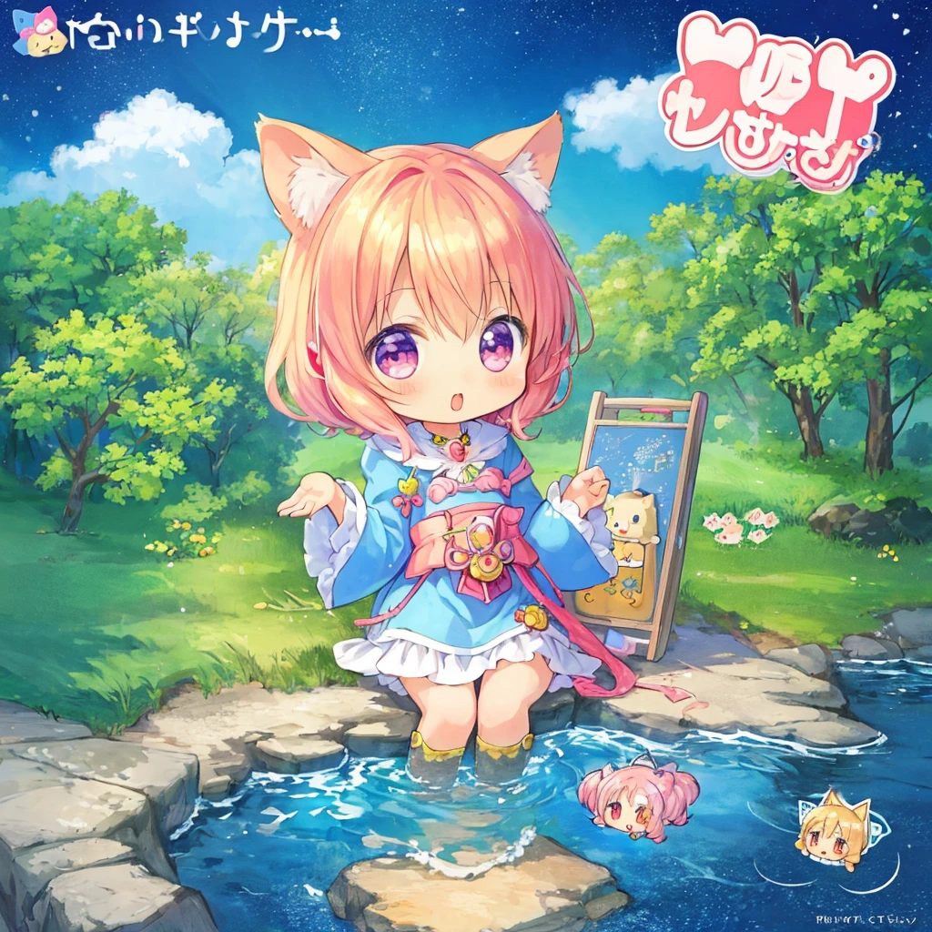 (masterpiece)), ((best quality)), (ultra-detailed), ((kawaii)), cute, (lovely), illustration, anime style, (chibi:1.2), Mysterious small animal I have never seen before, (Small creatures)