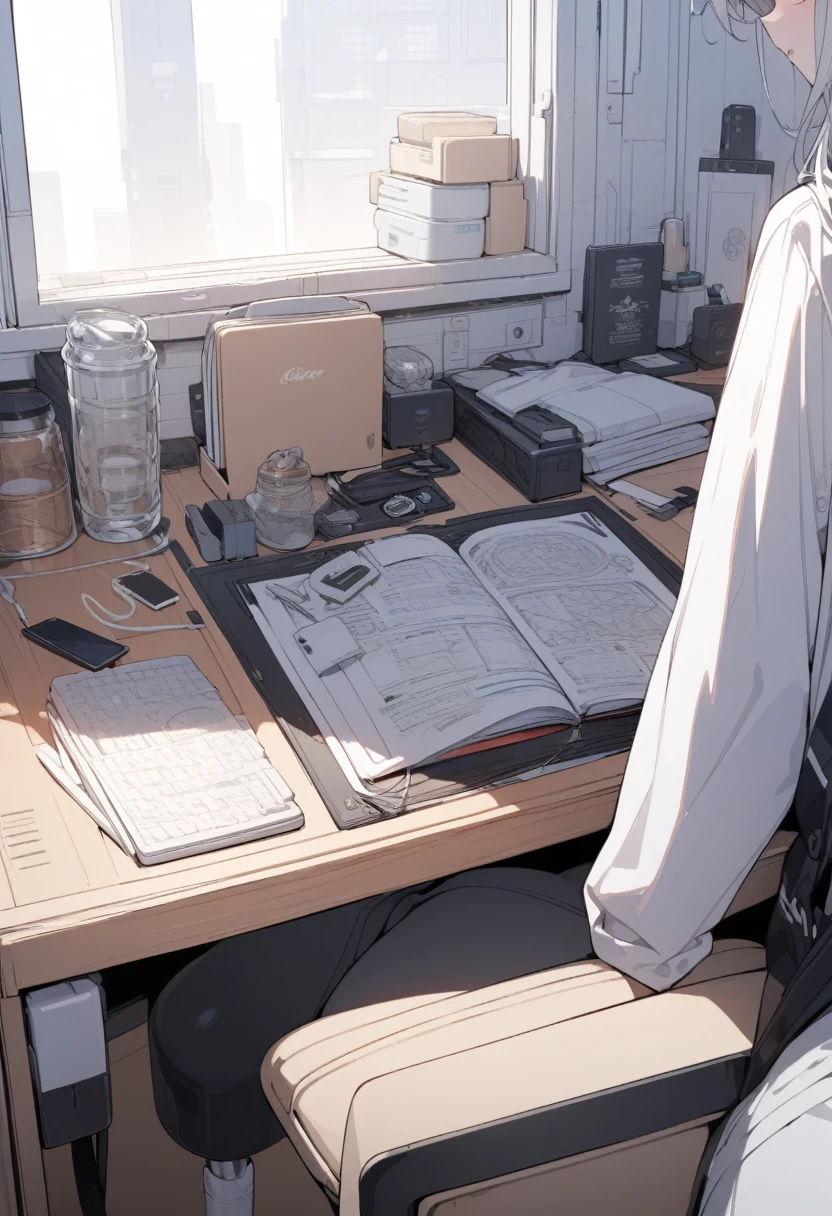 ((background only)), masterpiece, best quality, extremely detailed, ultra detailed, flat anime, 2D, USB flash memory
is on the desk,