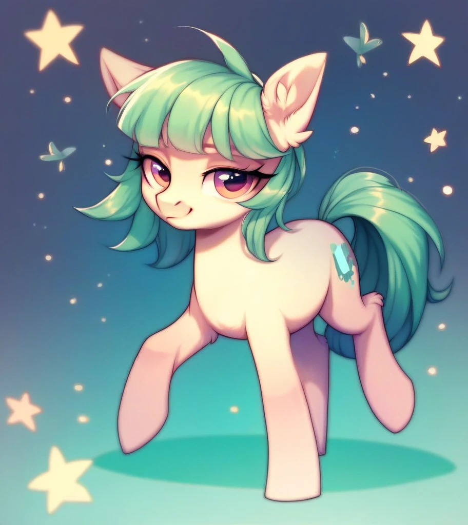 score_9,score_8_up,score_7_up,score_6_up,score_5_up,score_4_up,source_pony,woman playing with a butterfly near a apple tree,feral,solo focus,rating_safe,