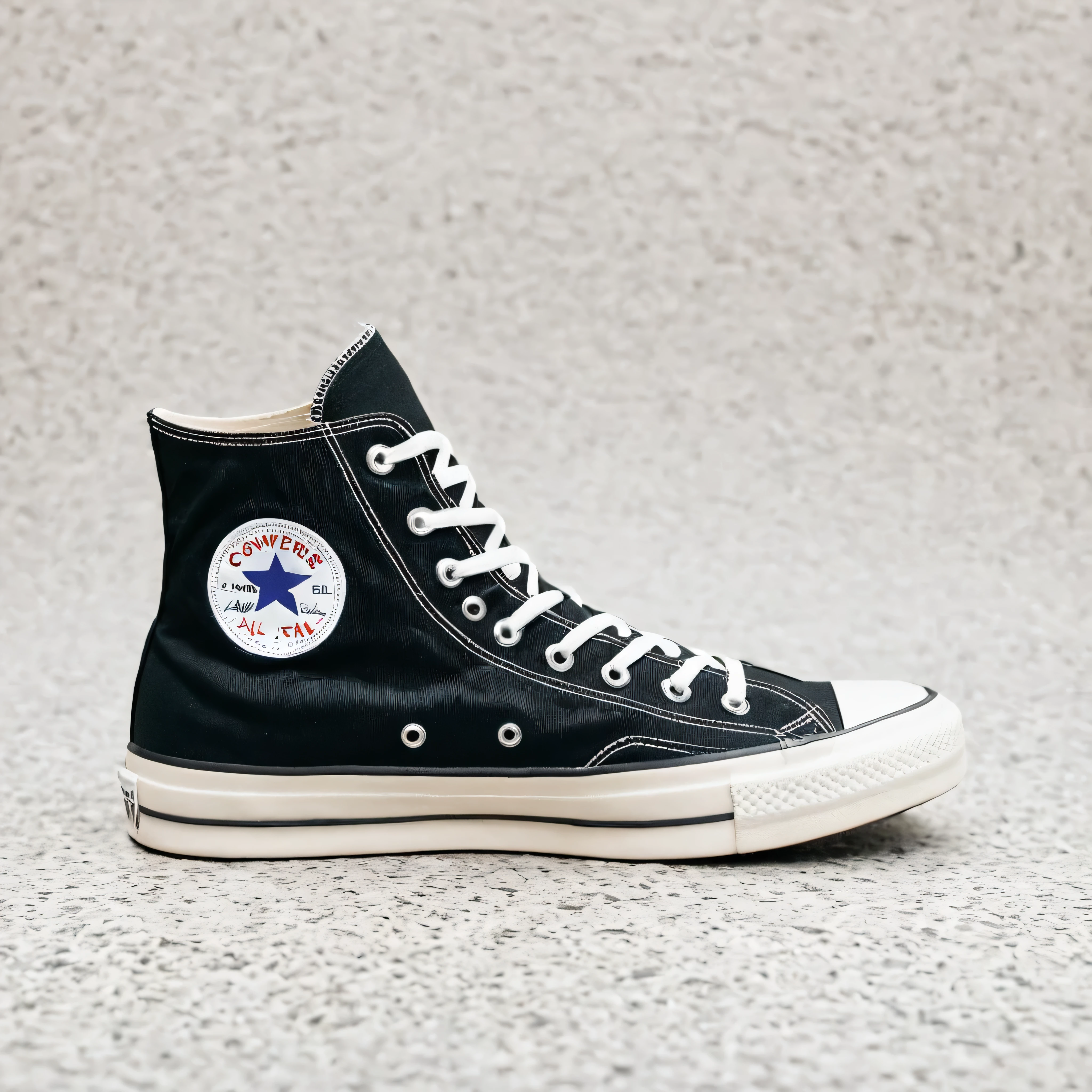 converse all star high top sneaker in black and white, uma foto de Arthur Sarkissian, tumblr, sosaku feito, F / 2 0, 9 0 - s, converse, beiges, 9 0's, 90's, intermediate view, 2020, 2 0 2 0, above side view, 2 0 2 1